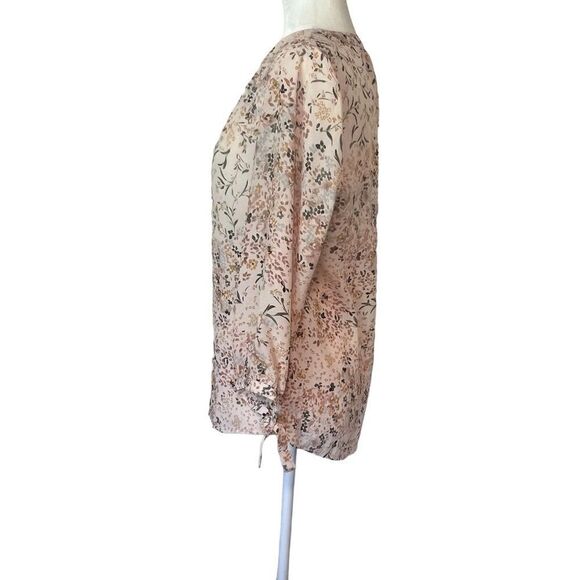 Cynthia Rowley Tie Sleeve Pink Floral Blouse. Size Small. Great Condition! - Picture 5 of 11